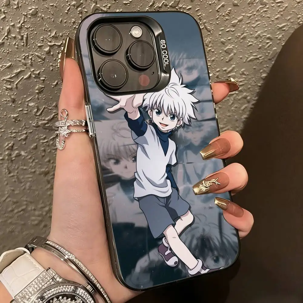 Killua HXH-h  X Hunter Phone Case For iPhone 17,16,15,14,13,12,11 Plus,Pro Max,XS,Colorful Silver Black Cover