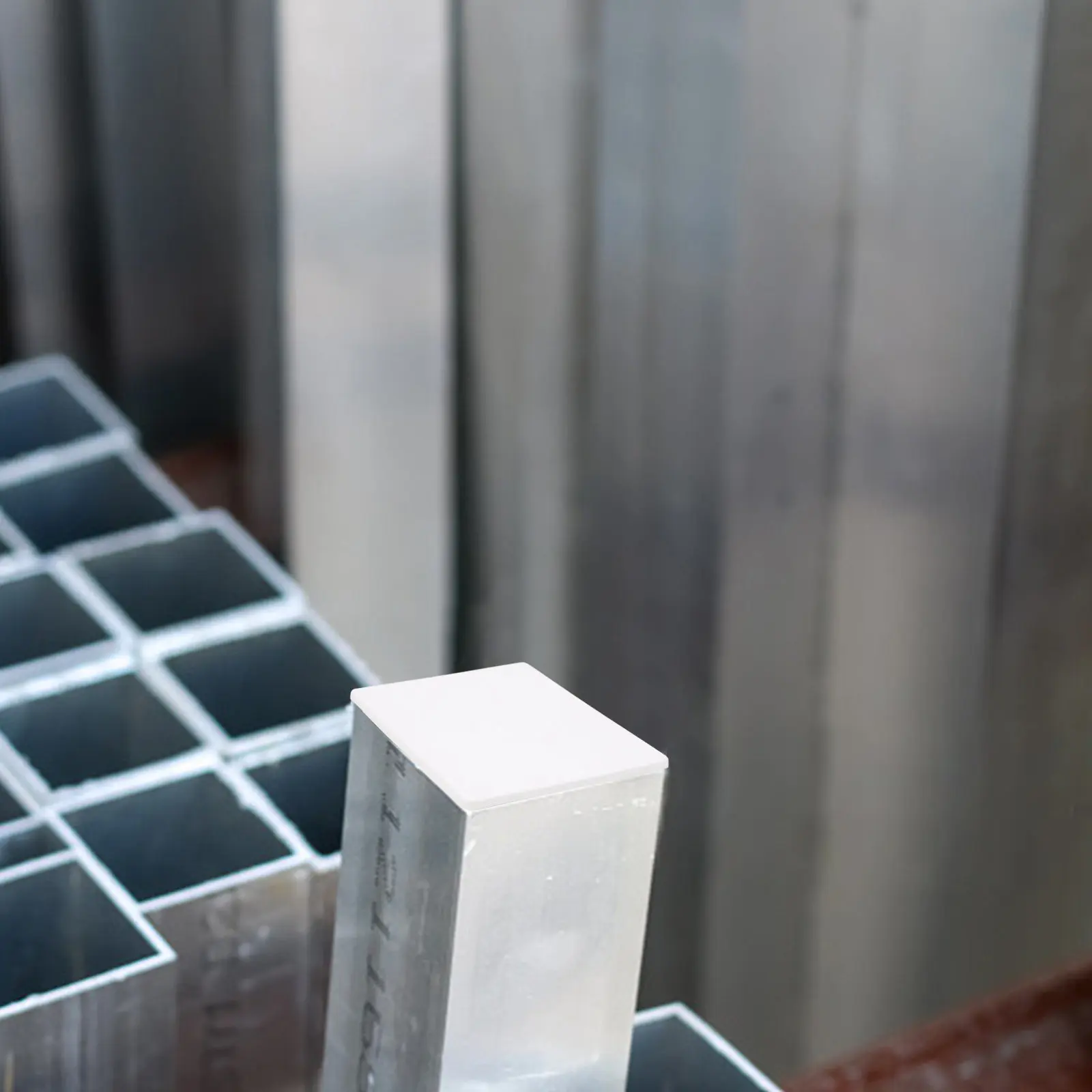 4Pcs Plastic Fence Post Caps Square Tube End Covers Heavy Duty ABS Material Corridor Post Cap Fence Protector Guardrail Plastic