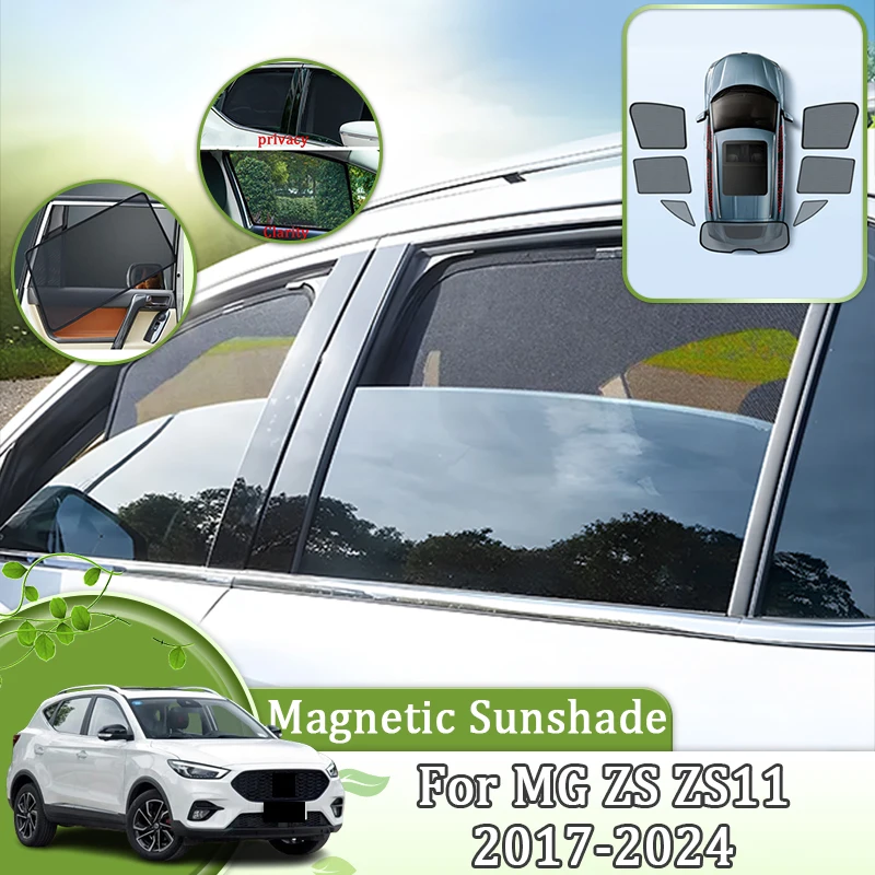 

Автомобильные магнитные козырьки для MG ZS ZS11 MK1 2017 ~ 2024, солнцезащитный козырек, защита конфиденциальности, боковая крышка окна, солнцезащитный козырек, инструменты, автоаксессуары