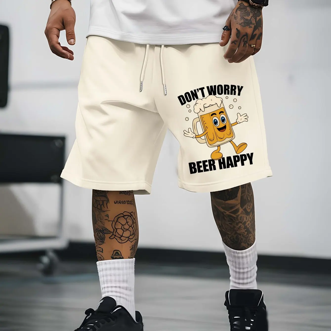 Careless Beer Happy New Men's Summer Outdoor Sports and Leisure Shorts. Multi Functional American Fashion Trend Exterior Shorts
