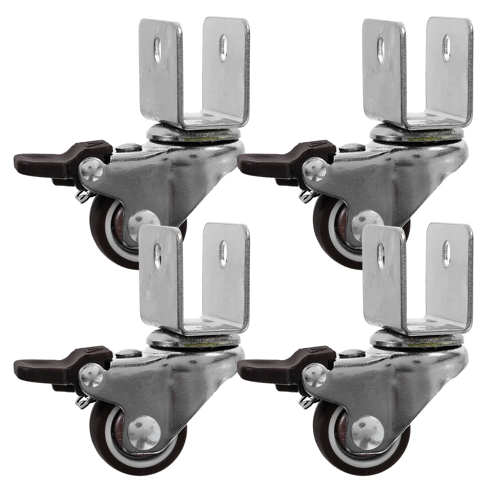 

4Pcs Quiet Heavy Duty Casters Wheels Replacement for Furniture Cabinet Dresser Workbench Outdoor Indoor Hardwood Carpet Floors