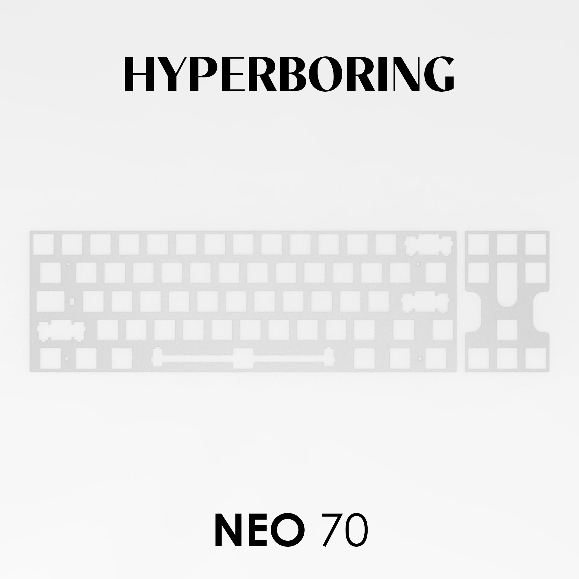 Neo70 Keyboard Plate 6.25u and 7u spacebar Aluminum POM PP ( for plate-mounted stabilizer )