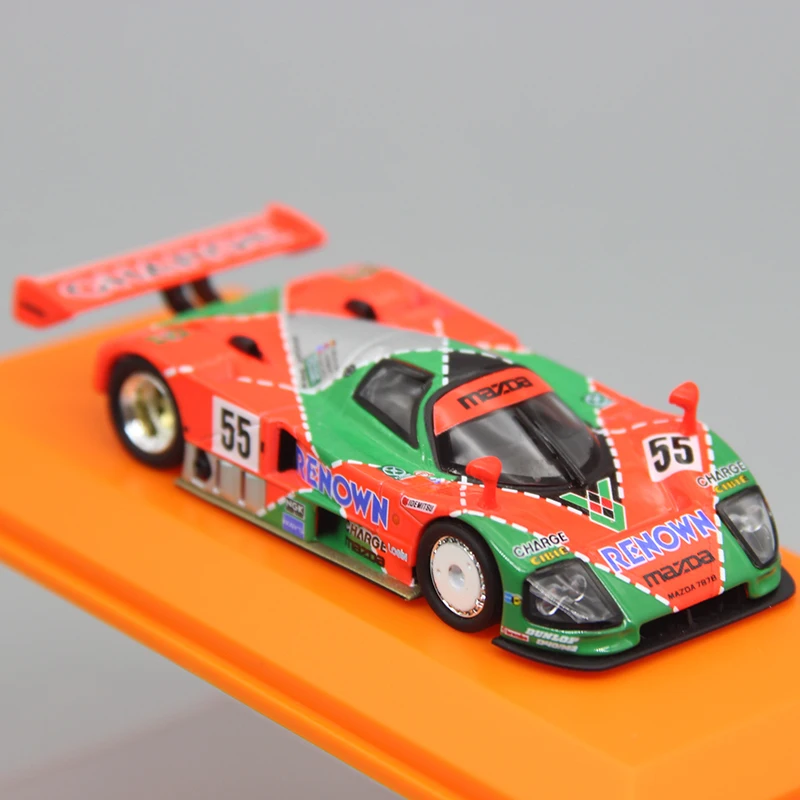 Kyosho 1/64 787B GINNER 1991 # 55 Vehículo de motor de aleación de juguete, colección de modelos de metal fundido a presión, regalos de Navidad para niños