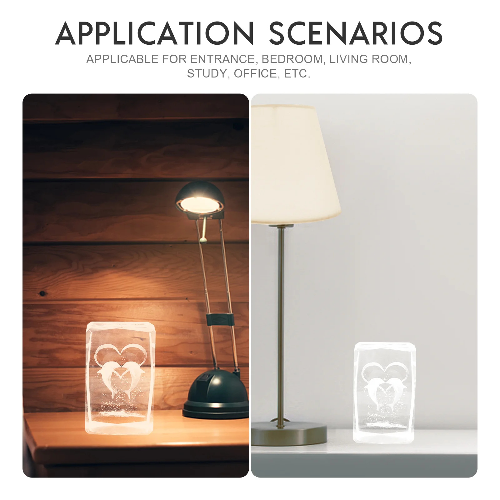 

Glass Dolphin Ornament Wear Resistant Decorative Desktop Office Housewarming Decoration Dolphin Adornment