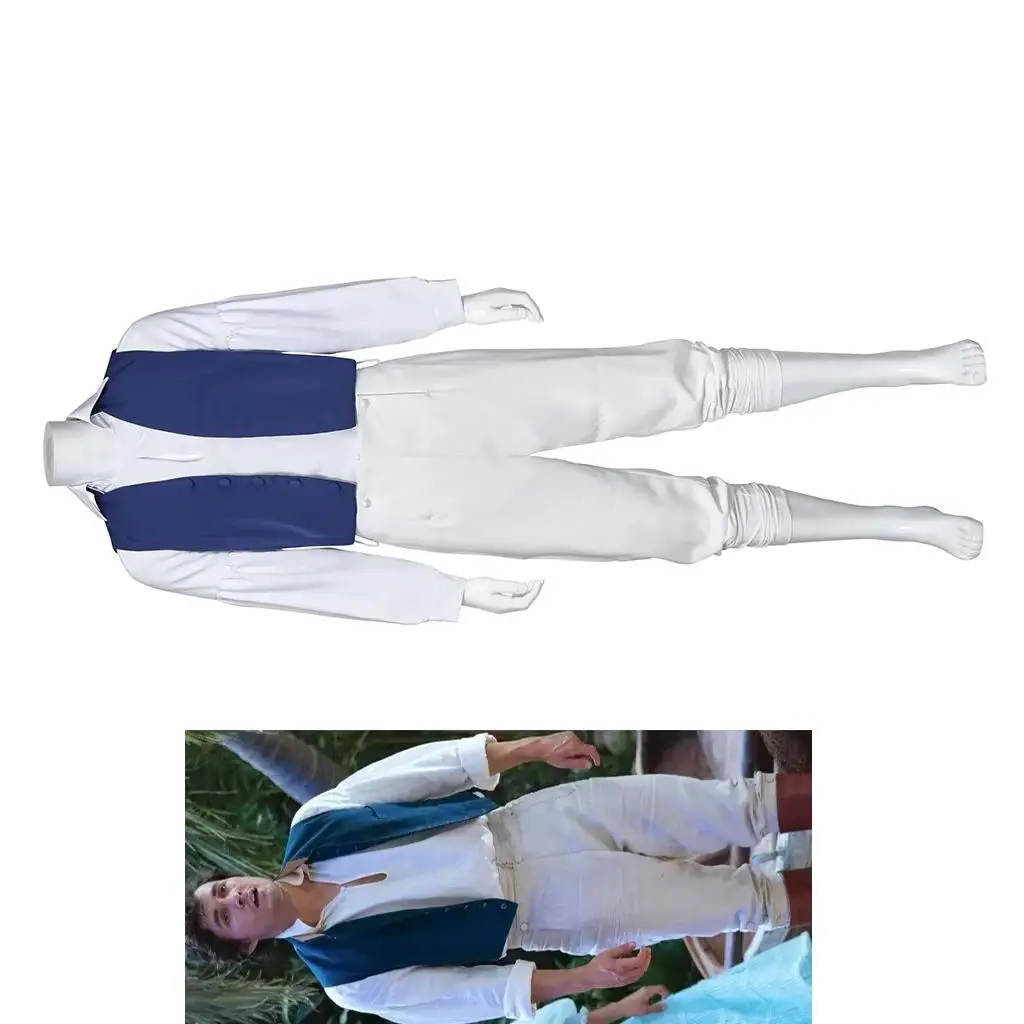 

Костюм Эрика для косплея принца из фильма, мужской белый топ, брюки, жилет, униформа, костюм на Хэллоуин, карнавал, вечеринка, маскарад, джентльменская одежда