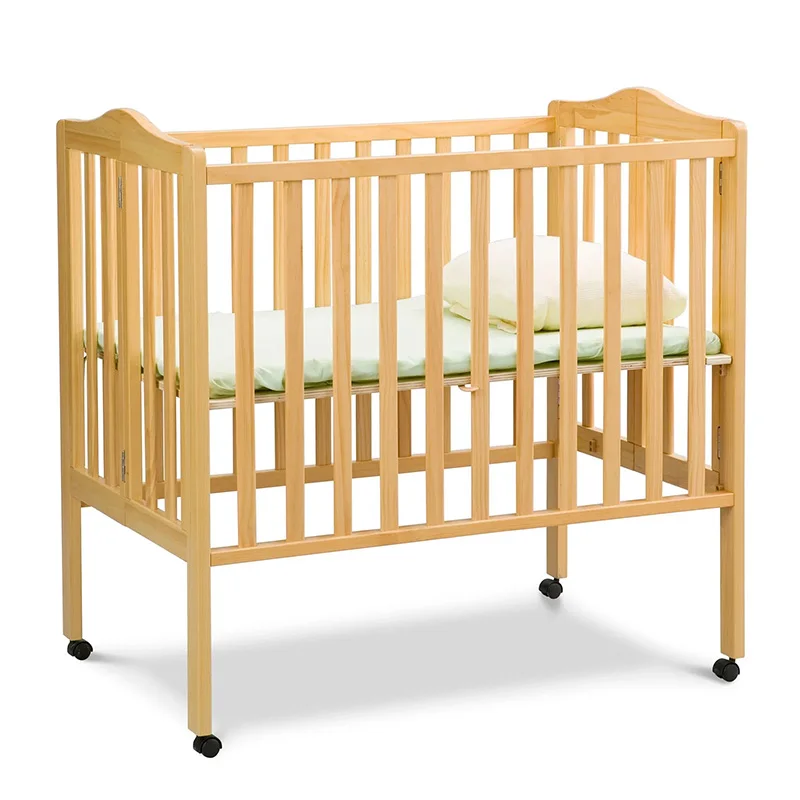 Newest Modern White Kid's Furniture Solid Wood Baby Crib Beds in Modern Style Small Child Beds