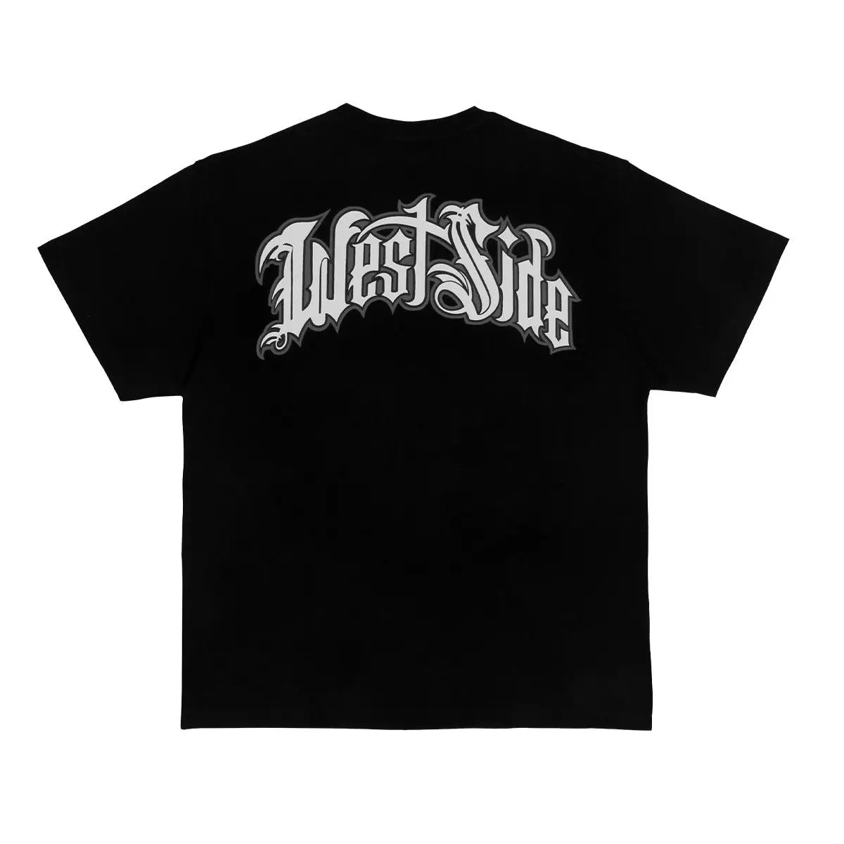 T-shirt originale di marca streetwear americana di MASKPARK, mezza maglietta allentata a maniche corte Hip-hop WESTSIDE della costa occidentale