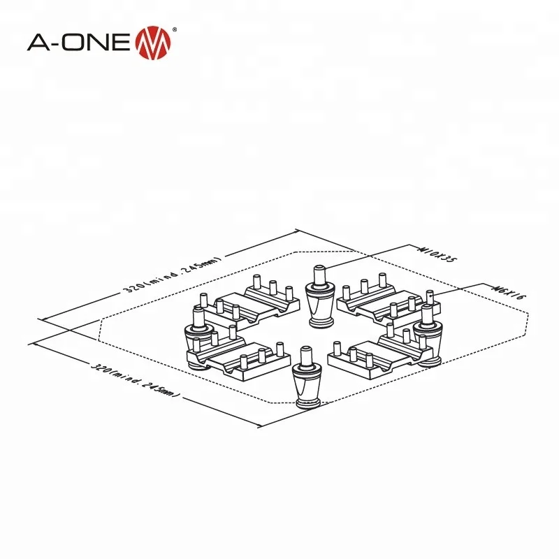 A-ONE UPC Centering Segments and Chucking Spigots compatible with ER-024562