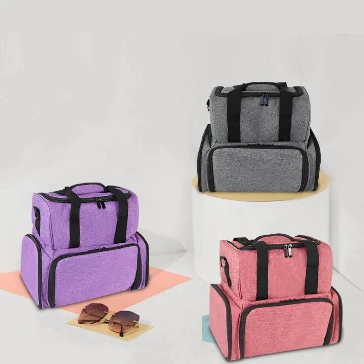 Essential for Womens 80 Bottle Large Capacity Waterproof Nail Polish Organizer Case Portable Travel Storage with 2 Removable Bag