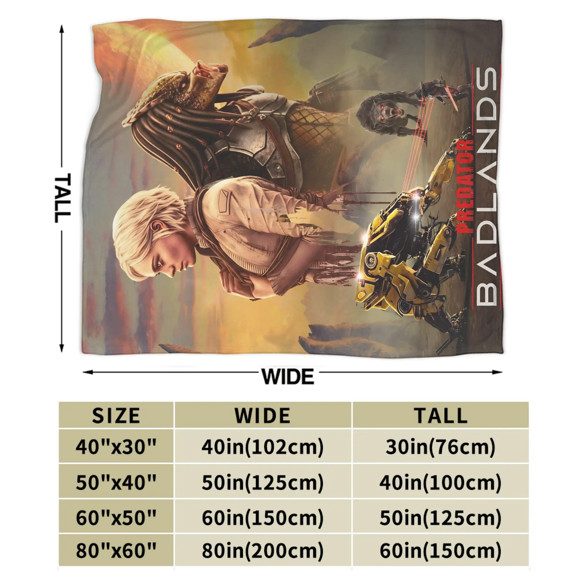 بطانية ناعمة دافئة مكتب السفر المفترس Badlands 2025 أفلام رمي بطانية الفانيلا المفرش لغطاء سرير أريكة في الهواء الطلق