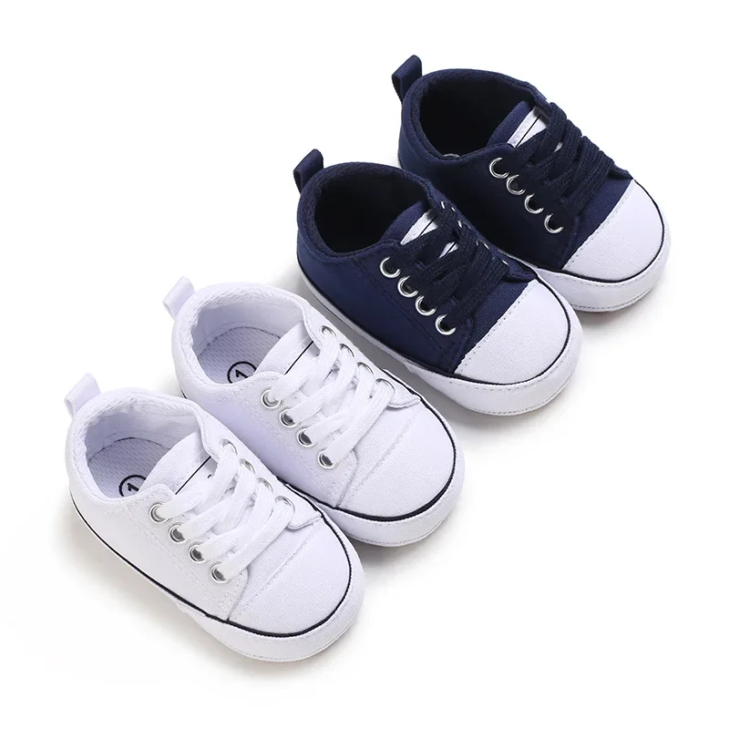 

Meckior Baby Sneakers Baby Boys Girls Canvas Shoes Non-slip Rubber Sole Comfortable Soft Unisex Baby Basketball Shoes 0-18M