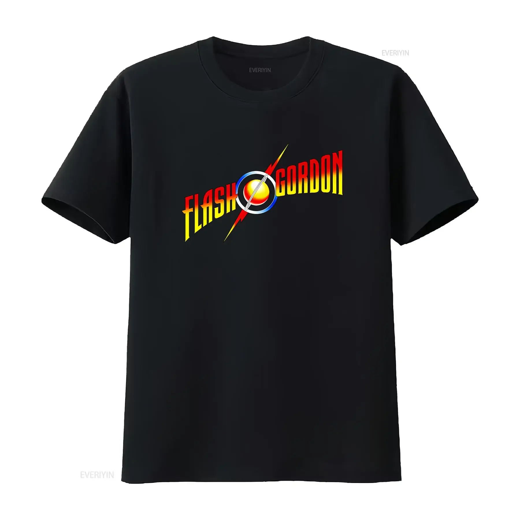 Men's Flash Gordon Rocket Man Logo Vintage Comic Hero T Shirt vintage Washed streetwear Stretched Soft homme designer clothes