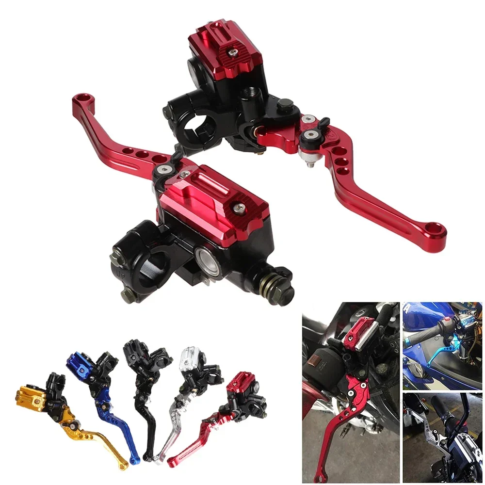 For Yamaha Honda Motorcycle Universal 22mm CNC Aluminum Adjustment Master Cylinder Lever Handle Hydraulic Brake Pump Clutch