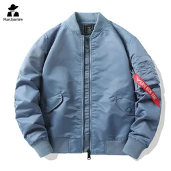 Kurtka Bomber MA1 męska wiosenna, Retro moda luźny strój baseballowy płaszcz Unisex Street Harajuku wielokolorowa kurtka Bomber