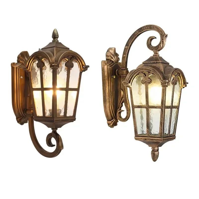Factory Wholesale Modern Creative Retro Solar LED Outdoor Wall Light IP65 Waterproof with Light Sensor and 5 Year Warranty