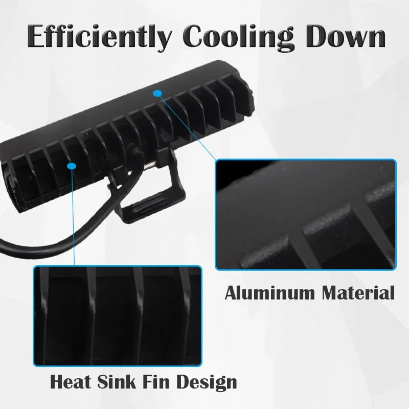GoodLED Work Off-road Lights Double-row Three-sided Spotlights Off-road Vehicles General LED Strip Lights