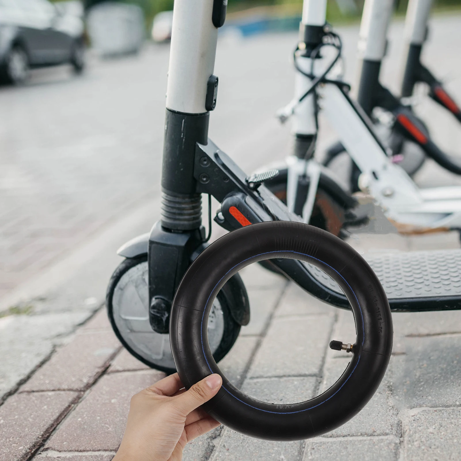 

Electric Scooter Inner Tube Fine Workmanship Reinforced Seaming Strong Impact Resistance Space Saving Portable Storage