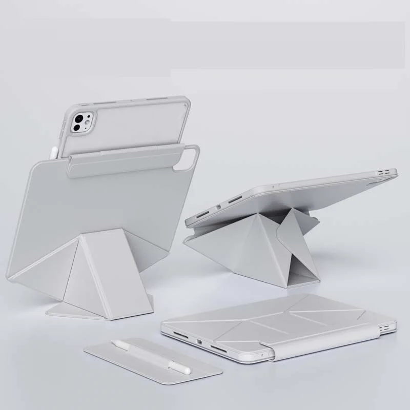 

for iPad Pro M5 M4 13inch Case Holder Magnetic Adsorb Sleeve Detachable Pen Belt Foldable Adjustable Angle Stand Skin Cover