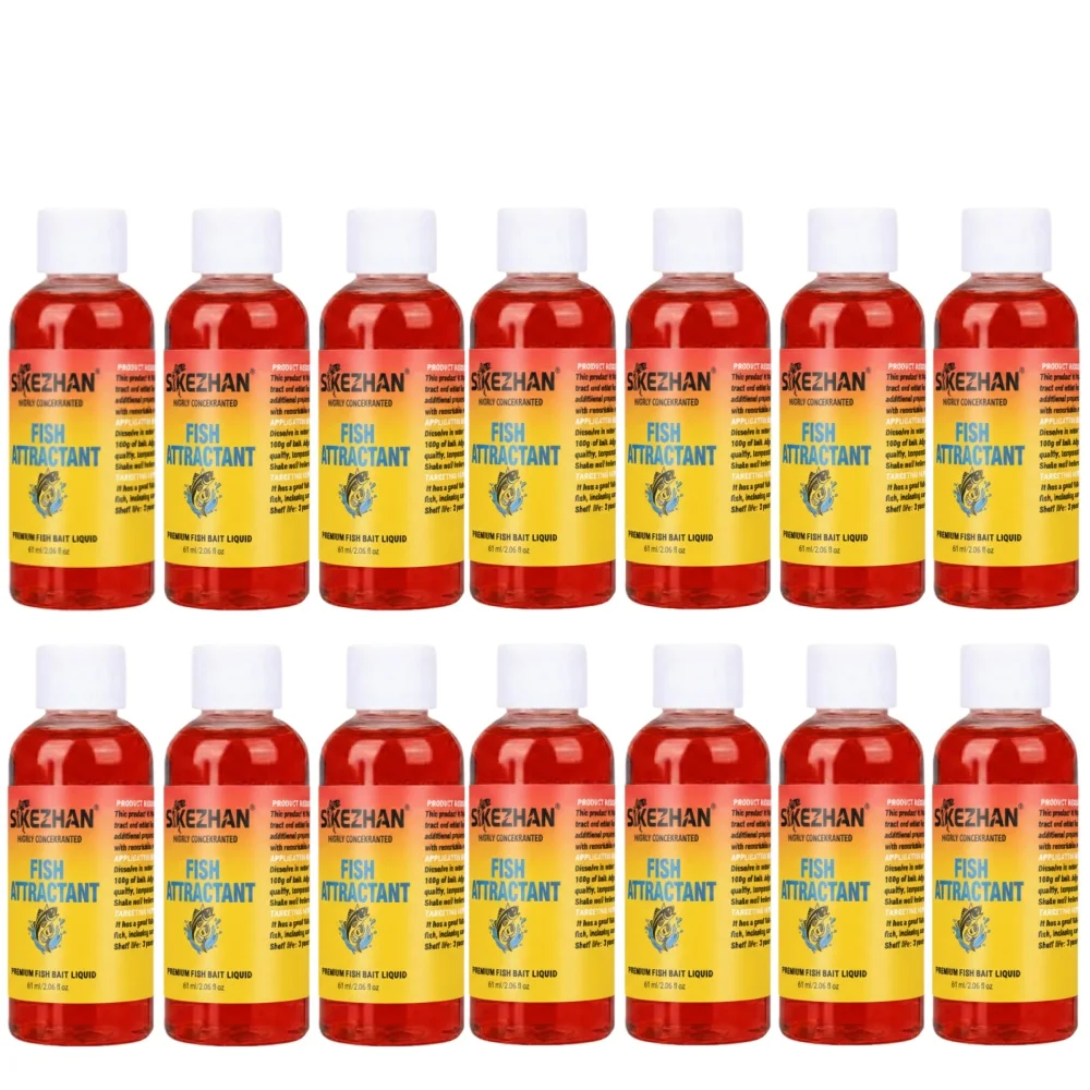 Atrayente Líquido Concentrado de Gusanos Rojos de 61 ml, Aroma Fuerte a Lombriz de Sangre, Aditivo para Cebo de Pesca para Lubina, Perca y Bagre