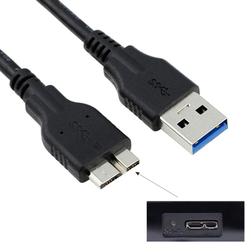 0.1m USB3.0 Micro-B data cable ultra short mobile hard drive USBA male to Micro-B male conversion head