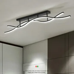 Moderna lâmpada de teto led para sala estar jantar corredor quarto linha formas lustre decoração casa luminária interior