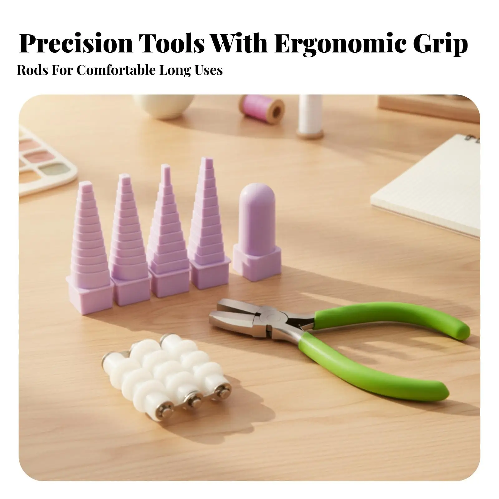 8 Pieces Wire Shaping Tool Assortment | Graduated Stepped Profiles, Coated Handles, Wire Forming Tool with Mandrels, for Craft