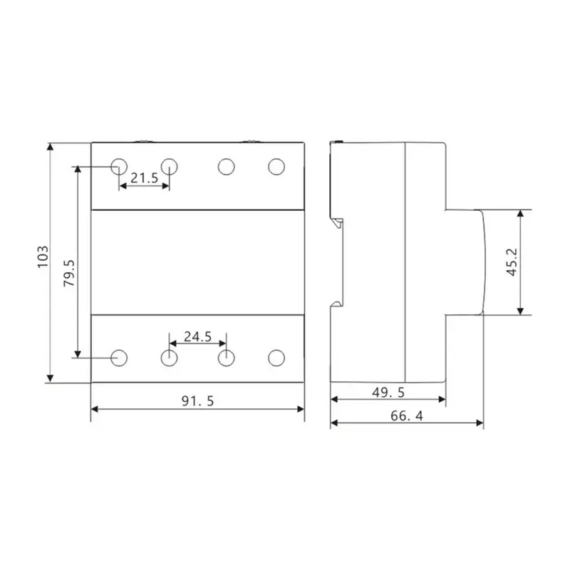 A63K-AVR-100TF 100A 3X380v AV Three Phase DIN-Rail Automatic Adjustable Over And Under Voltage Protection Relay
