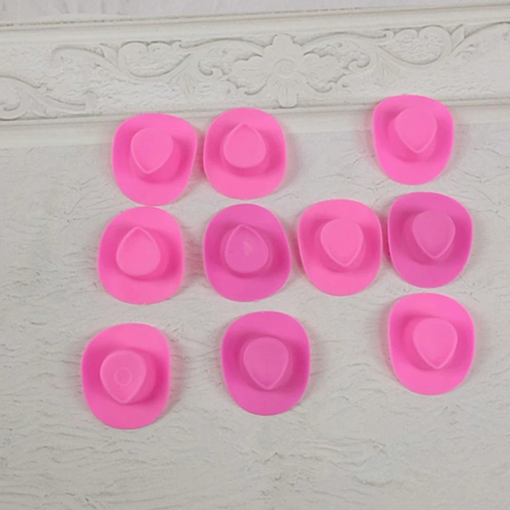 

10 Pcs Mini Cowboy Hat Ornaments Decorations Cowgirl Hats Has Miniature Cake