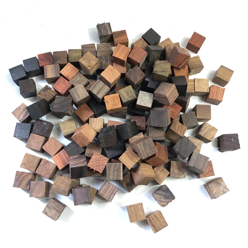 100 pcs/50pcs Small pieces Sandalwood Rosewood 2*2*2 cm block Pixel block Decorative DIY Magic cube block Black wood