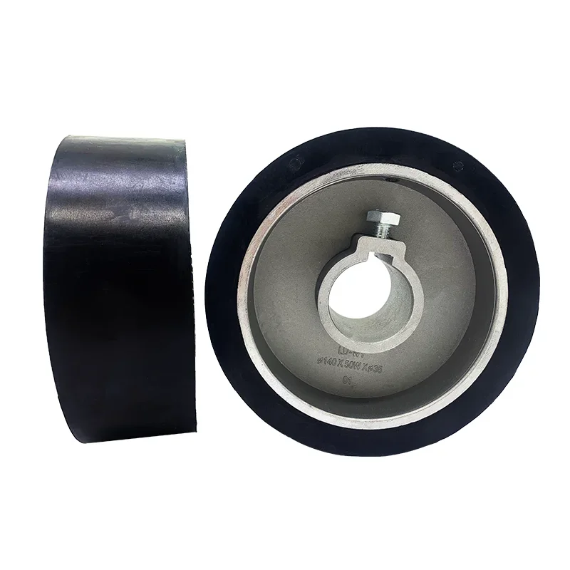 1PC 140x35x50mm Excellent Material Conveyance Rubber Wheel Feeding Roller for Woodworking Four-Sider Planer Machine