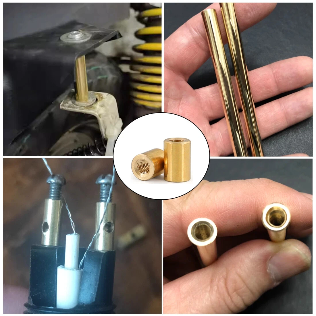 1~5pcs M6 M8 M10 M12 Threaded Sleeve Rod Bar Stud Round Connector Nut Brass Long Nuts Length 5mm To 100mm For Diy Model Parts