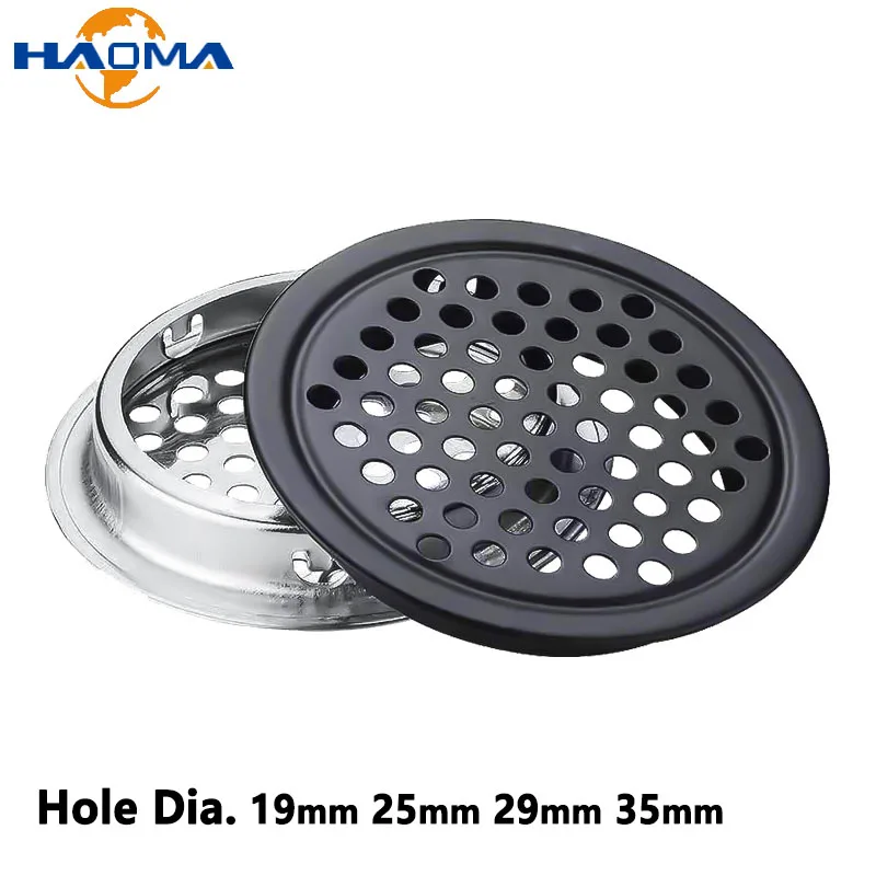 Stainless Steel Round Ventilation Hole Grid Air Vent Louver Mesh Housing Cover Wardrobe Cabinet Furniture Decorate Accessories