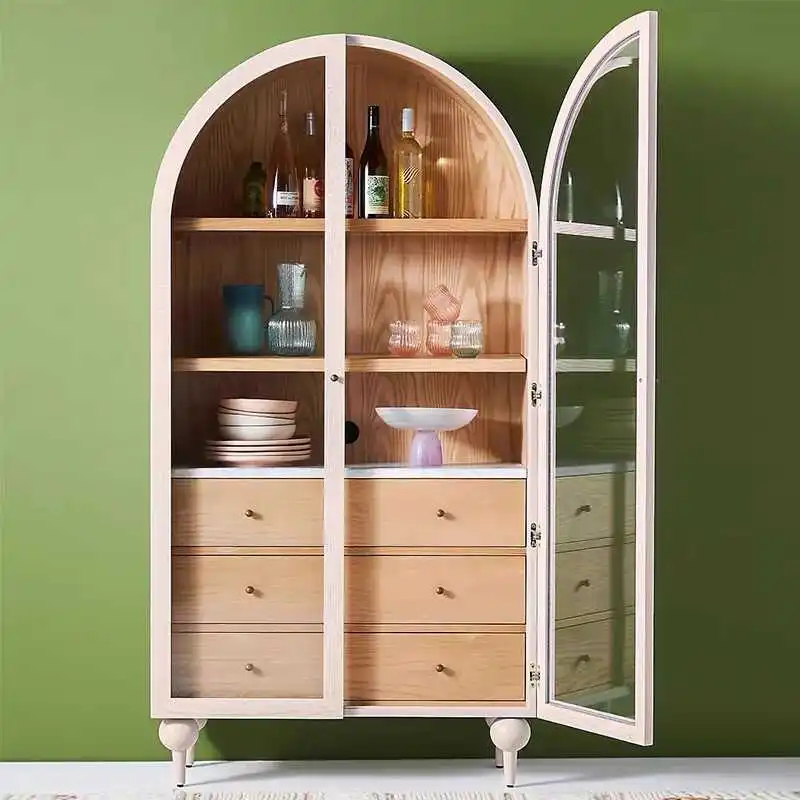 

Vaulted Bookcase Villa Locker Furniture Nordic Simple Decorative Cabinet