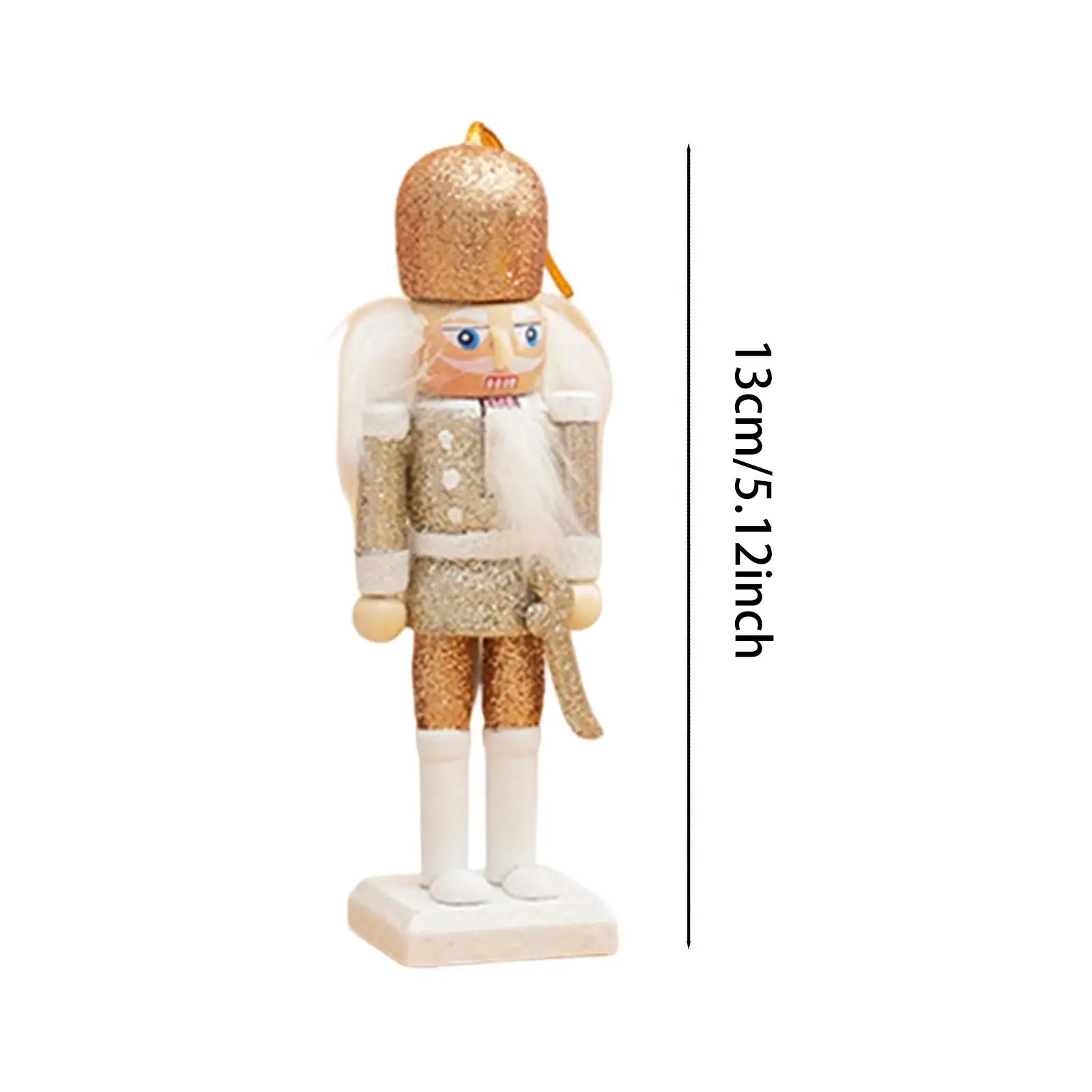 5Pcs Nutcracker Christmas Decor Handmade Christmas Desktop Ornament Lightweight Versatile Wooden Ornament Xmas Figurine