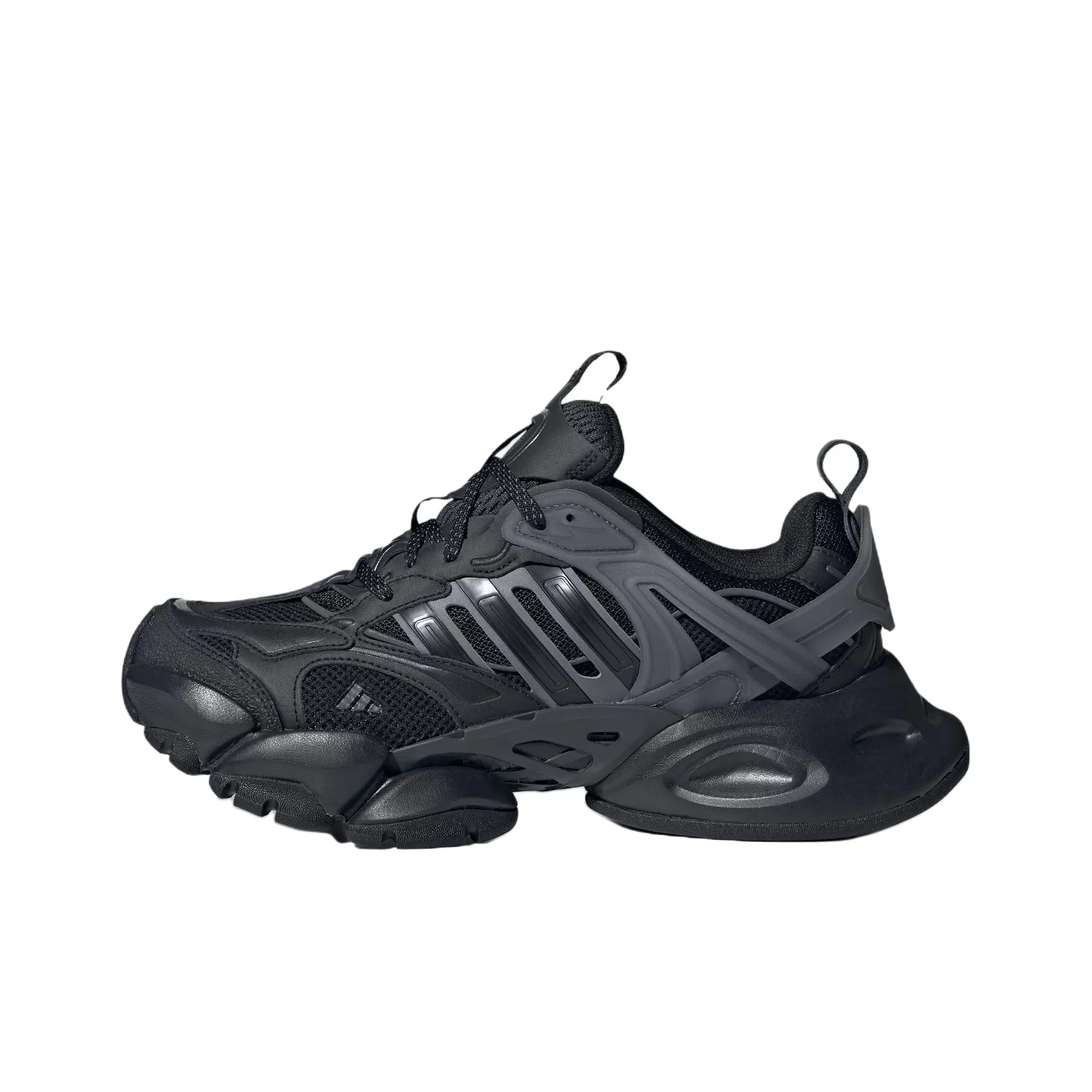 Adidas XLG RUNNER DELUXE Height Increasing Low top Chunky Sneakers Unisex Black JR3086