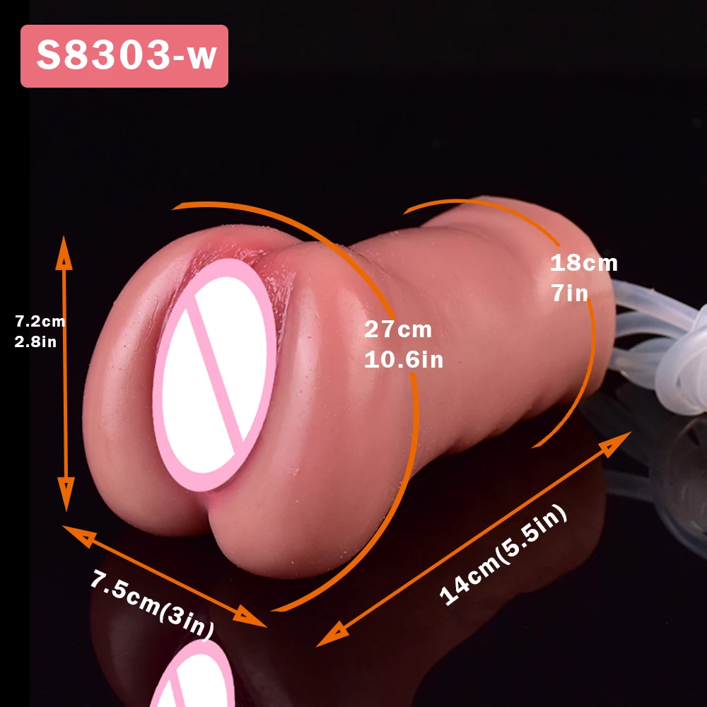 Sxxy echte Silikon Flugzeug becher mit Sprüh flüssigkeit für männliche Mastur bator Penis Blowjob saugen Prostata-Massage erwachsene Geschlechter