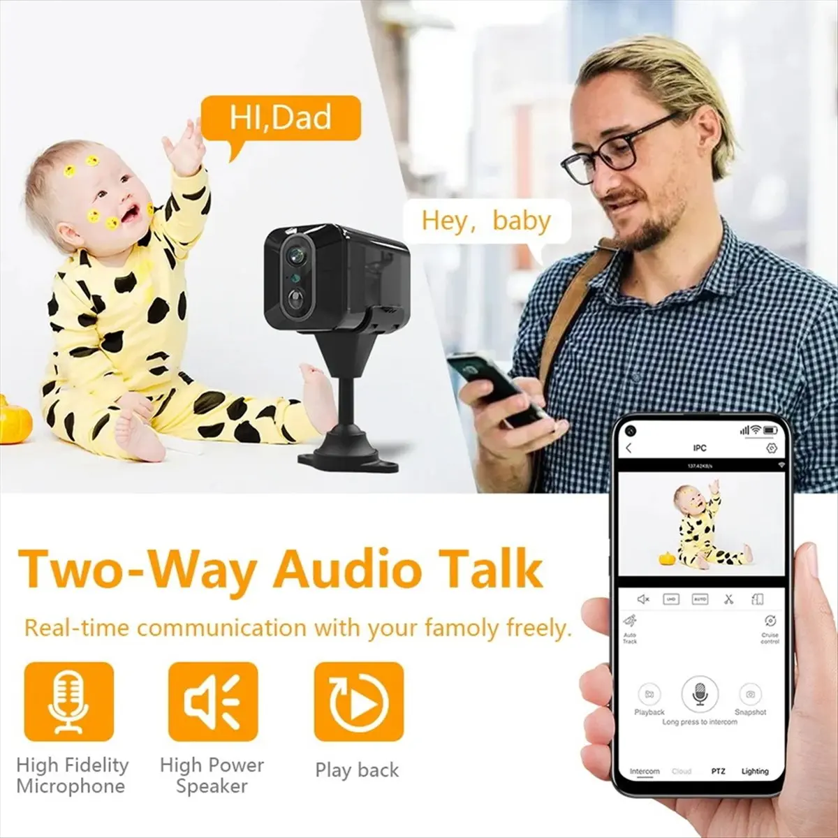 

Новая мини-камера NewABNR с SIM-картой, встроенным аккумулятором, датчиком движения PIR, для внутреннего видеонаблюдения, V380 PRO (Wi-Fi)