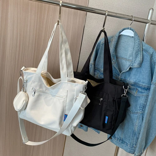 1 Uds. Bolso de mano Unisex de gran capacidad para mujer con monedero, mochila escolar para estudiantes, bolso informal, bolso de hombro tipo bandolera