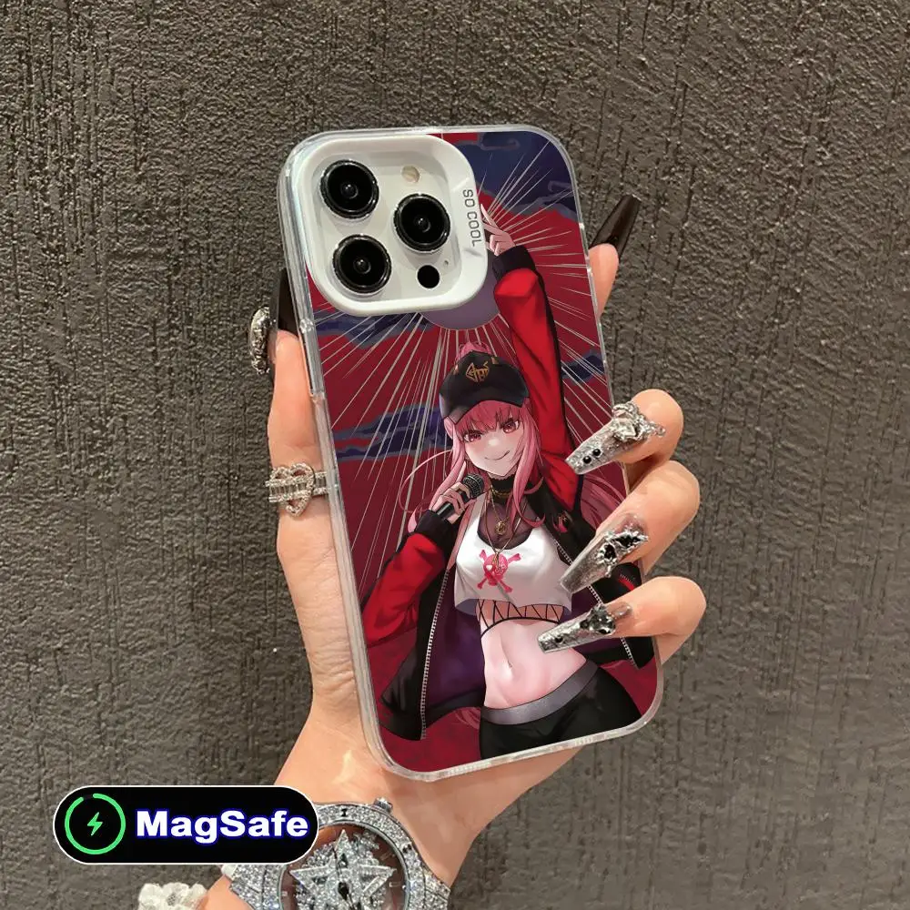 

Holo Mori Calliope White Translucent MagSafe Mobile Phone Case for iPhone 17 16 15 14 13 12 11 X XR XS Air Pro Max Plus Cover