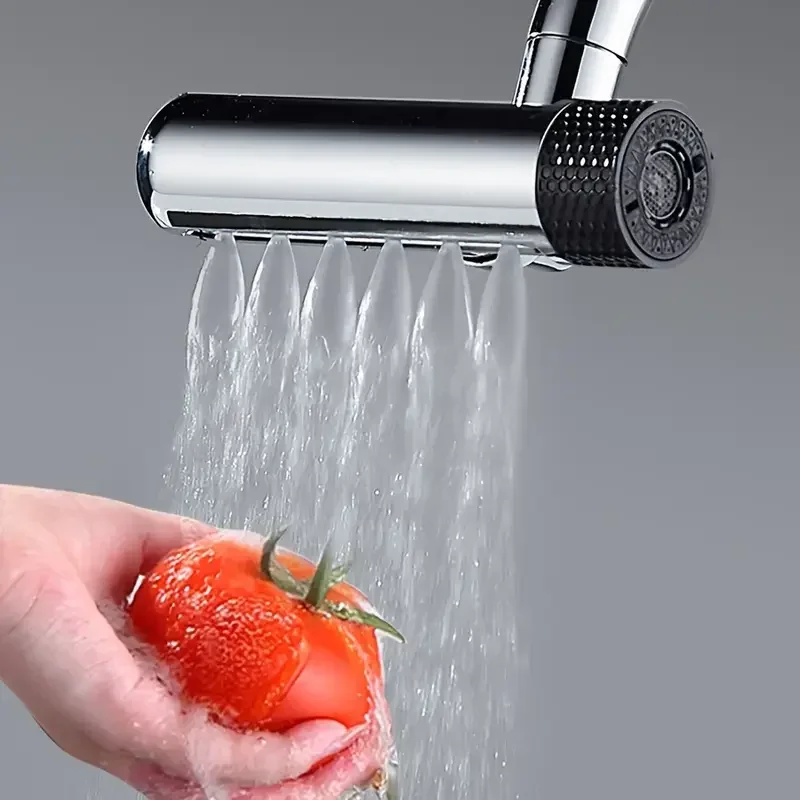 

720° Rotating Kitchen Faucet 6 Modes Waterfall Spout Splash-Proof Universal Aerator Multi-Function Faucet