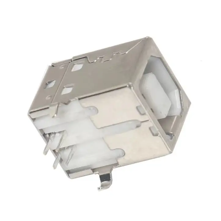 【10PCS】 Square USB Socket Usb B Type Female 90 Degree PCB Welding Parent Connector For Printer Data