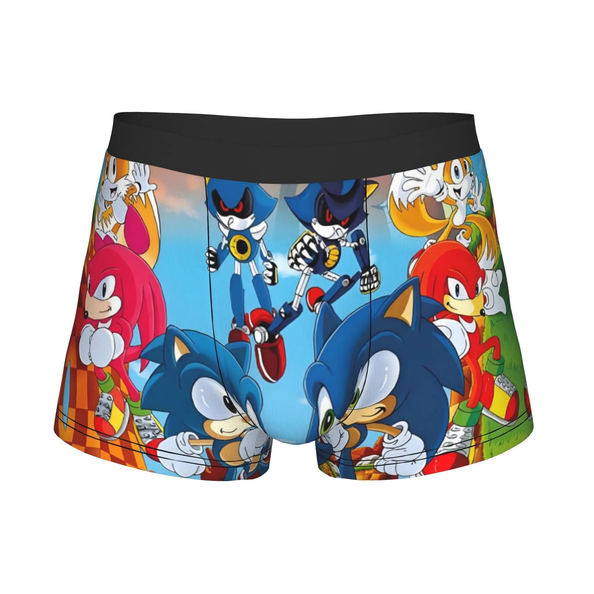 Male Fashion Gehog Character  Underwear Animation Boxer Briefs Stretch Shorts Panties Underpants