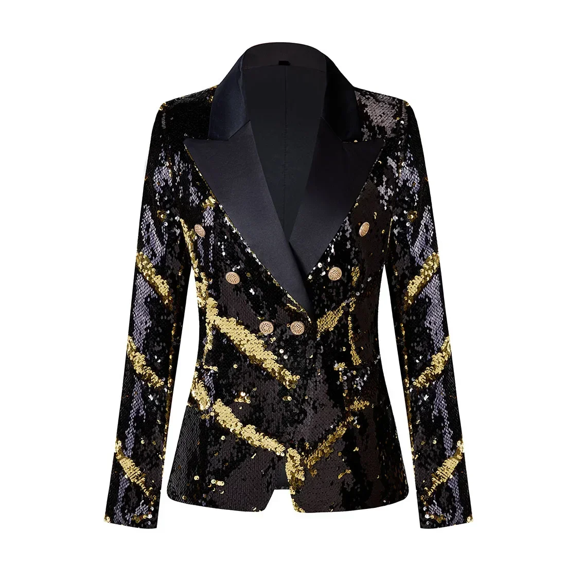 Blazer de traje de lentejuelas de lujo para mujer, ropa de trabajo de negocios femenina elegante, chaqueta de dama de oficina, abrigo, vestido de graduación, esmoquin de boda, 1 pieza