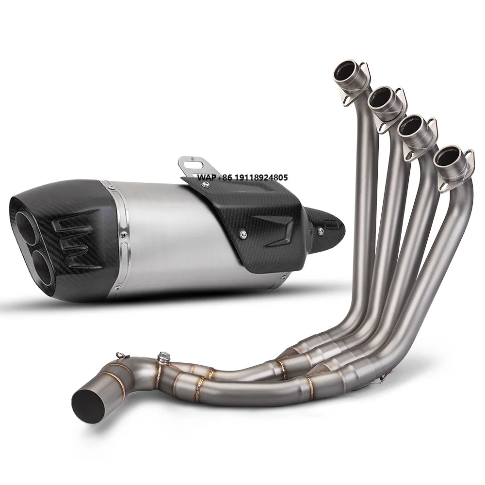 For CBR650R CB650F CB650R CBR650F 2018-2022 Front Link Pipe Exhaust System Modify 51mm Carbon Fiber Muffler