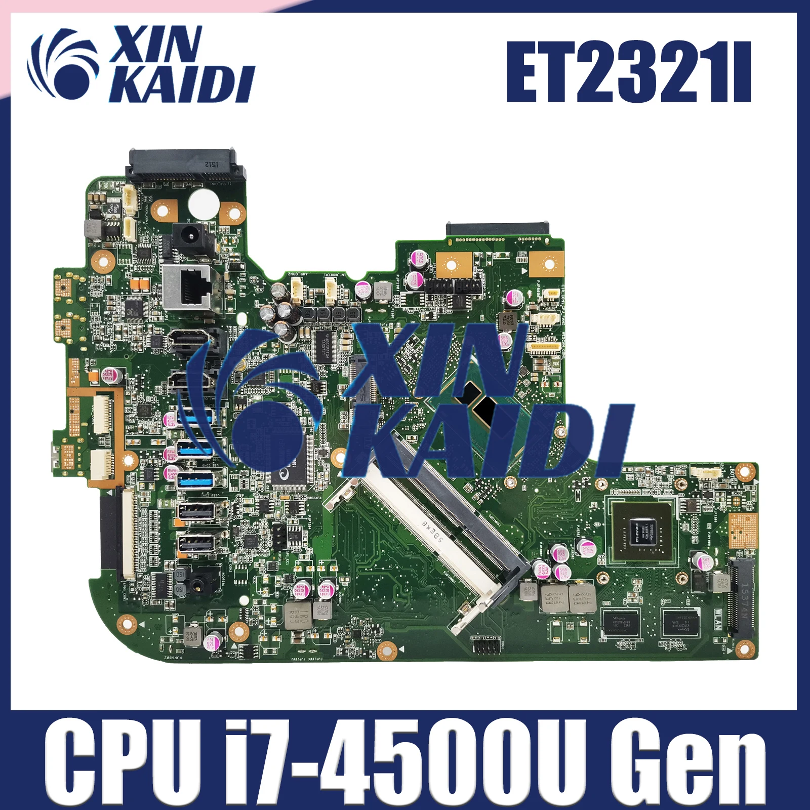 

ET2321I Notebook Mainboard For Asus ET2321I ET2321 Laptop Motherboard With CPU i7-4500U Gen GT740M GPU 100% Test OK