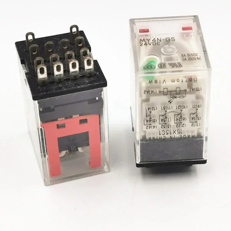 5PCS  For MY4N-GS 24VDC MY4N-GS 24VAC 110/120VAC MY4N-GS 220/240VAC Brand new and original relay