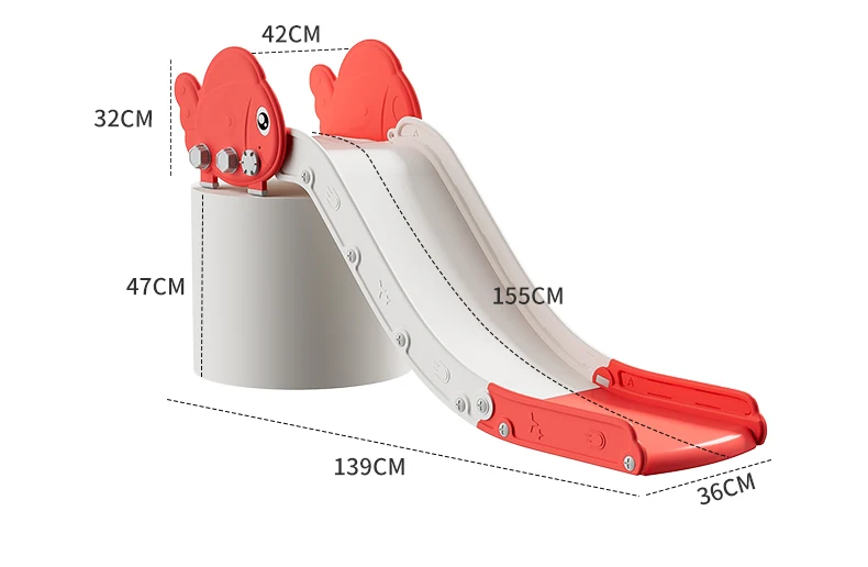 Zjeżdżalnia dla dzieci do wnętrz, plastikowa zabawka dla maluchów, plac zabaw do domu i przedszkola, dom z zjeżdżalnią, łóżko, sofa, schody, zabawka.