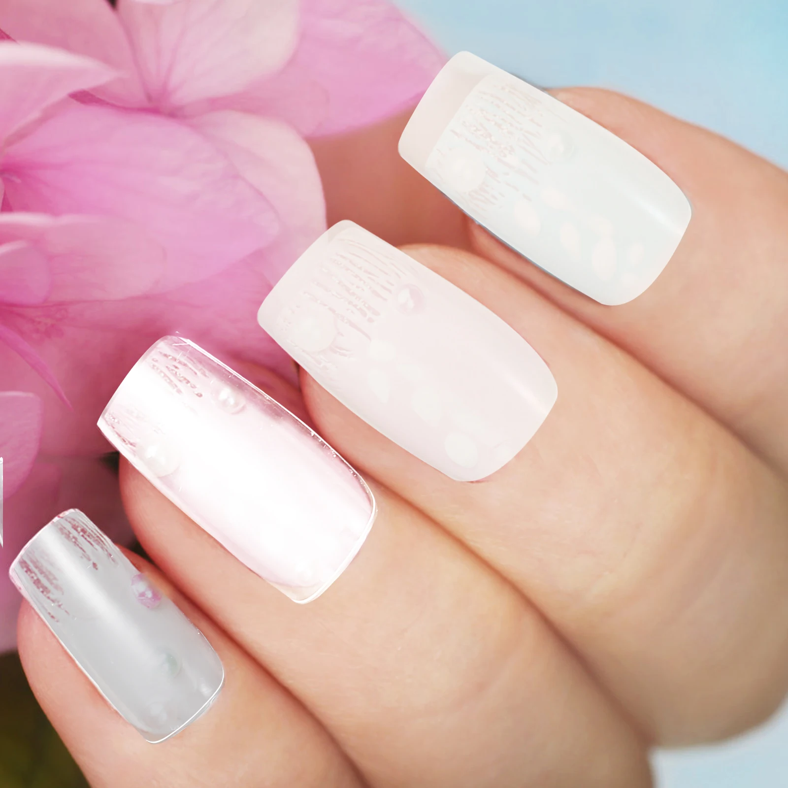 

500 Pcs False Nails Fake Almond Tips Abs Stickers Coffin Nails France Style Long Fingernail Decors Safe Durable