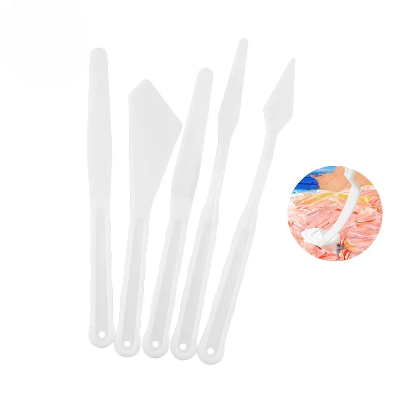 

Plastic Color Mixing Knife Art Scraper Set Suitable for Watercolor Acrylic Oil Painting and Other Color Mixing Tools