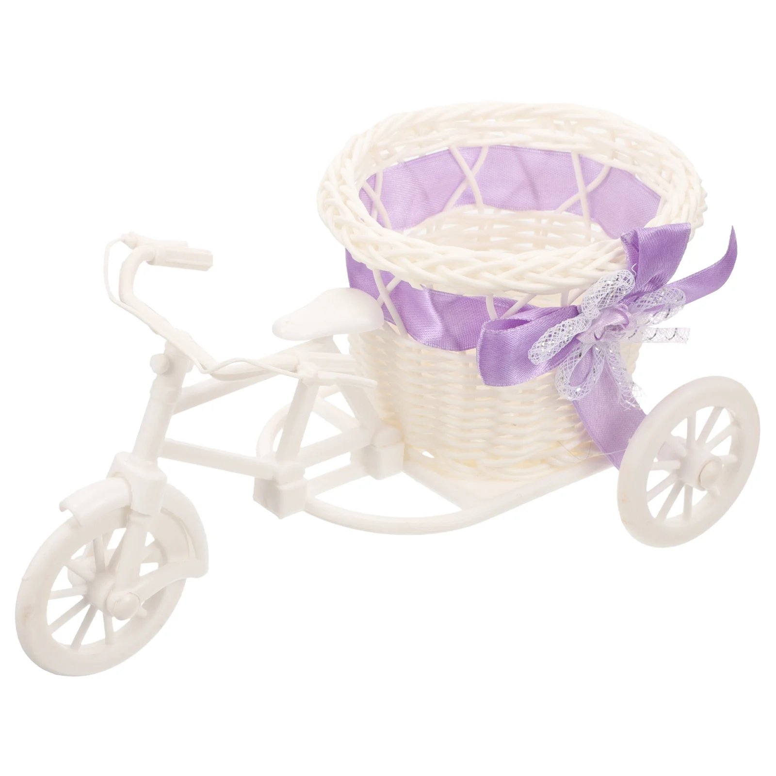 دراجة ثلاثية العجلات سلة للزهور صغيرة المنسوجة سلة تخزين الحلوى دش حفل زفاف لصالح هدية التعبئة الديكور
